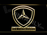 3rd Marine Division LED Sign - Yellow - TheLedHeroes