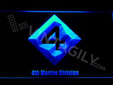 4th Marine Division LED Neon Sign Electrical - Blue - TheLedHeroes