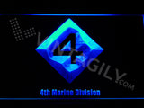 4th Marine Division LED Sign - Blue - TheLedHeroes