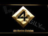 4th Marine Division LED Sign - Yellow - TheLedHeroes