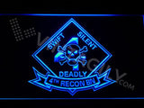 4th Reconnaissance Battalion LED Neon Sign Electrical - Blue - TheLedHeroes