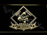 4th Reconnaissance Battalion LED Neon Sign Electrical - Yellow - TheLedHeroes