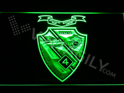 FREE 4th Tank Battalion LED Sign - Green - TheLedHeroes