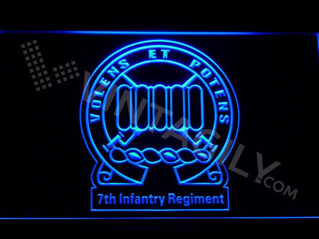 7th Infantry Regiment LED Sign - Blue - TheLedHeroes