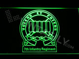 7th Infantry Regiment LED Neon Sign Electrical - Green - TheLedHeroes