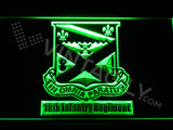 18th Infantry Regiment LED Sign - Green - TheLedHeroes