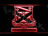 18th Infantry Regiment LED Neon Sign USB - Red - TheLedHeroes