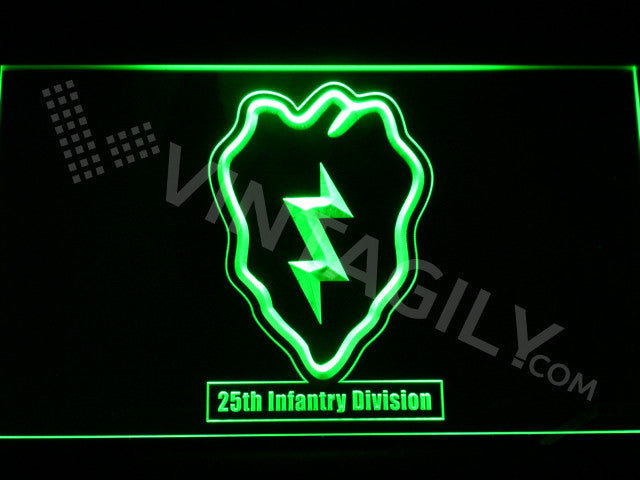 FREE 25th Infantry Division LED Sign - Green - TheLedHeroes