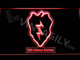 FREE 25th Infantry Division LED Sign - Red - TheLedHeroes