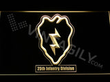 25th Infantry Division LED Neon Sign Electrical - Yellow - TheLedHeroes