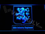 28th Infantry Regiment LED Neon Sign USB - Blue - TheLedHeroes