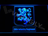 FREE 28th Infantry Regiment LED Sign - Blue - TheLedHeroes