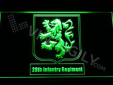 28th Infantry Regiment LED Neon Sign USB - Green - TheLedHeroes