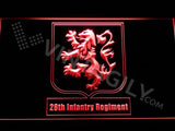 28th Infantry Regiment LED Neon Sign USB - Red - TheLedHeroes