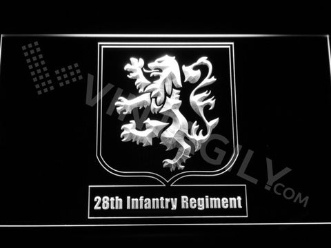 FREE 28th Infantry Regiment LED Sign - White - TheLedHeroes