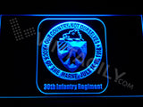 30th Infantry Regiment LED Sign - Blue - TheLedHeroes