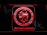 FREE 30th Infantry Regiment LED Sign - Red - TheLedHeroes