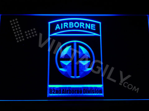 FREE 82nd Airborne Division LED Sign - Blue - TheLedHeroes