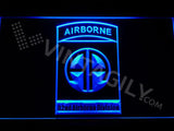 82nd Airborne Division LED Neon Sign Electrical - Blue - TheLedHeroes