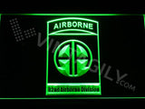 82nd Airborne Division LED Neon Sign USB - Green - TheLedHeroes