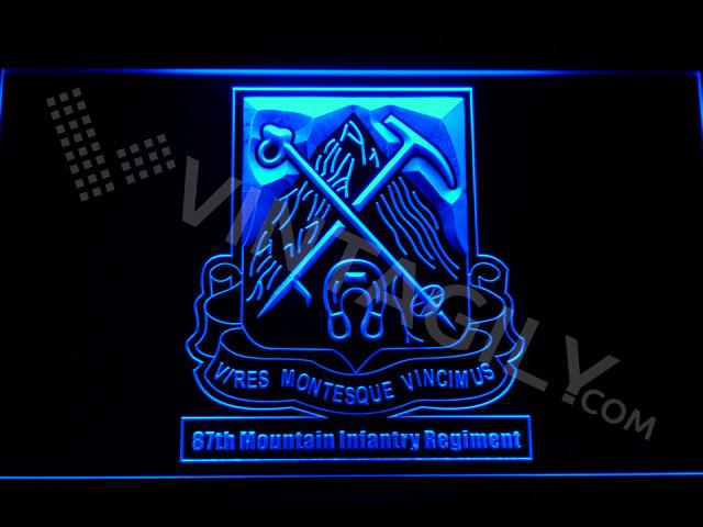 87th Mountain Infantry Regiment LED Neon Sign Electrical - Blue - TheLedHeroes