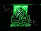 87th Mountain Infantry Regiment LED Neon Sign Electrical - Green - TheLedHeroes