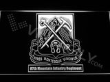 87th Mountain Infantry Regiment LED Neon Sign USB - White - TheLedHeroes