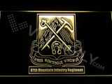 87th Mountain Infantry Regiment LED Neon Sign USB - Yellow - TheLedHeroes