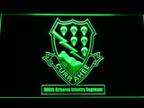 506th Airborne Infantry Regiment LED Neon Sign USB - Green - TheLedHeroes