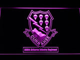 506th Airborne Infantry Regiment LED Neon Sign USB - Purple - TheLedHeroes