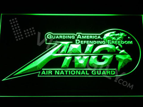 Air National Guard 2 LED Neon Sign Electrical - Green - TheLedHeroes