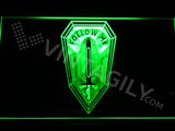 US Army Infantry School LED Neon Sign USB - Green - TheLedHeroes