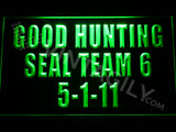 FREE SEAL Team Six - Good Hunting 5-1-11 LED Sign - Green - TheLedHeroes