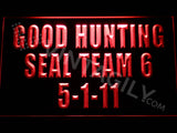 FREE SEAL Team Six - Good Hunting 5-1-11 LED Sign - Red - TheLedHeroes