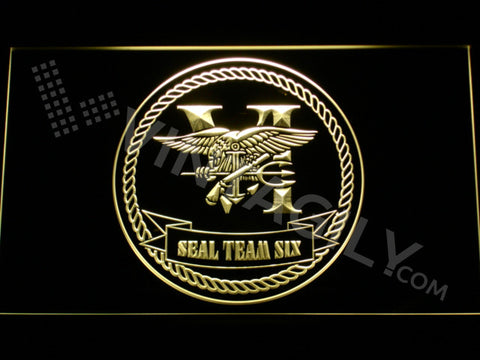 FREE SEAL Team Six 2 LED Sign - Yellow - TheLedHeroes