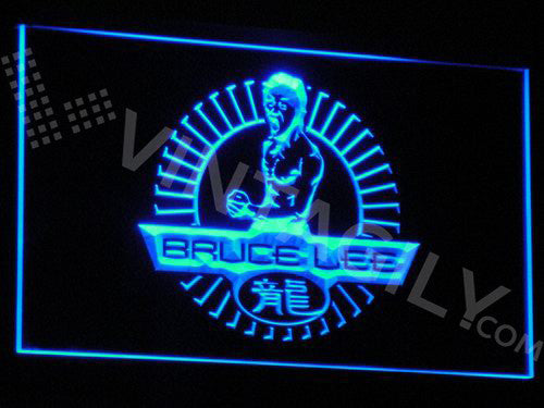 Bruce Lee LED Sign - Blue - TheLedHeroes