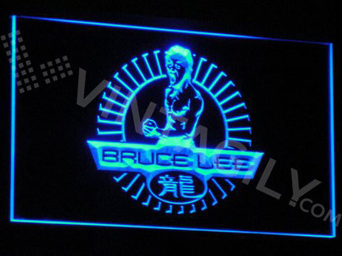 Bruce Lee LED Sign - Blue - TheLedHeroes