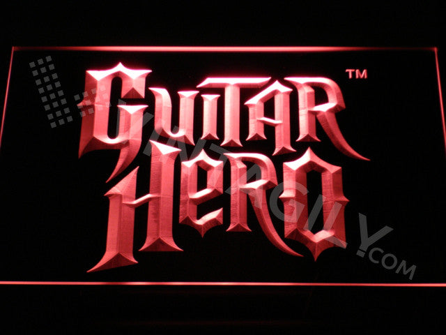 Guitar Hero LED Sign - Red - TheLedHeroes