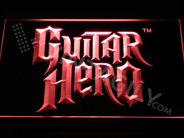 Guitar Hero LED Neon Sign USB - Red - TheLedHeroes