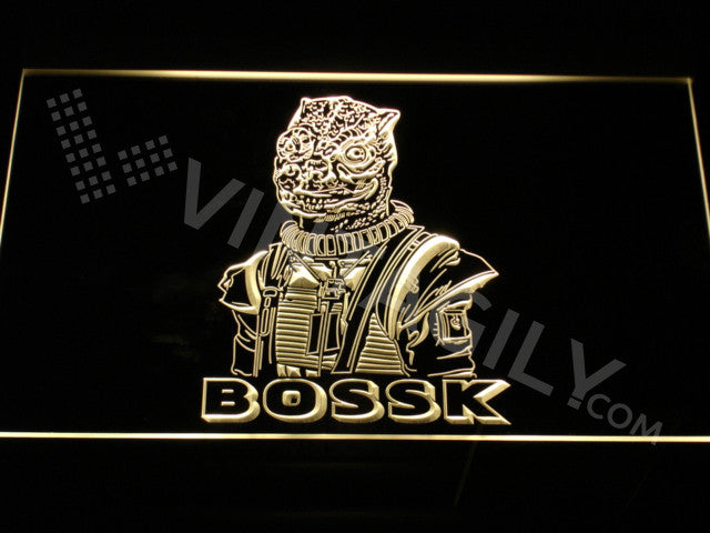 FREE Bossk LED Sign - Yellow - TheLedHeroes