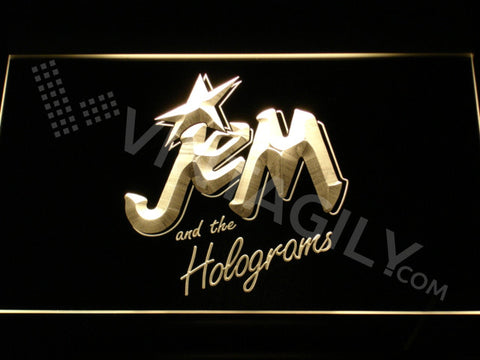 Jem and the Holograms LED Sign - Yellow - TheLedHeroes