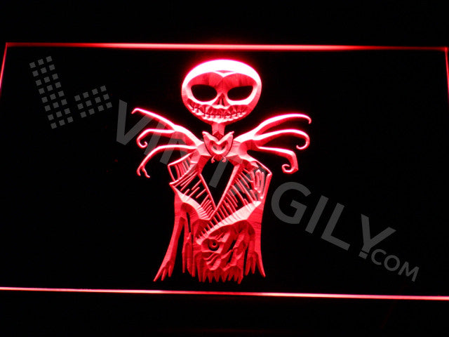 Nightmare Before Christmas Jack 3 LED Sign - Red - TheLedHeroes