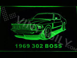 Ford 302 Boss 1969 LED Sign - Green - TheLedHeroes