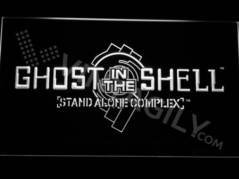 Ghost In The Shell Stand Alone Complex LED Sign - White - TheLedHeroes