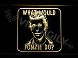 What would fonzie do? LED Sign - Yellow - TheLedHeroes