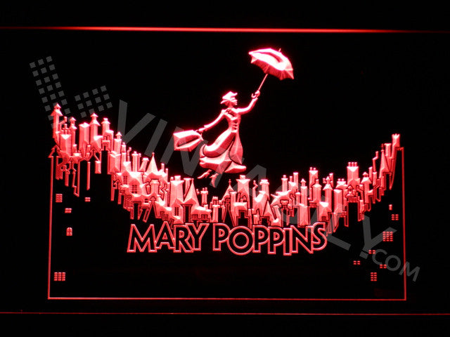 Mary Poppins LED Sign - Red - TheLedHeroes