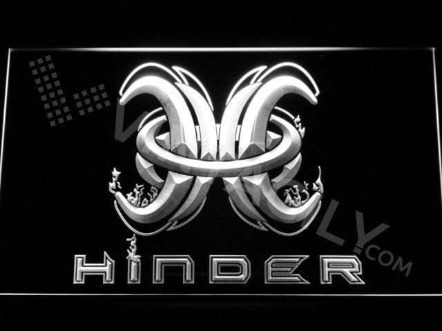 FREE Hinder Rock Band LED Sign - White - TheLedHeroes