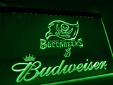 Tampa Bay Buccaneers Budweiser LED Neon Sign USB - Green - TheLedHeroes