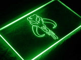 Star Wars Boba Fett Mandalorian Skull LED Neon Sign Electrical - Green - TheLedHeroes