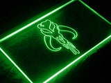 FREE Star Wars Boba Fett Mandalorian Skull LED Sign - Green - TheLedHeroes
